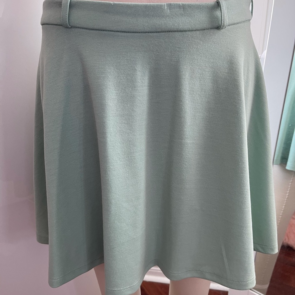 Forever 21 Pastel Mint Green Skater Skirt size L